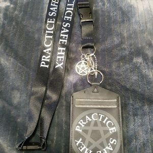 Lanyard and badge holder with symbolism and quote